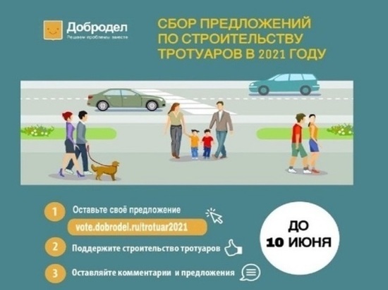 Серпуховичей приглашают проголосовать за тротуары