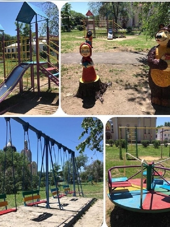 Детская площадка в калмыцком Городовиковске перестала пугать малышей