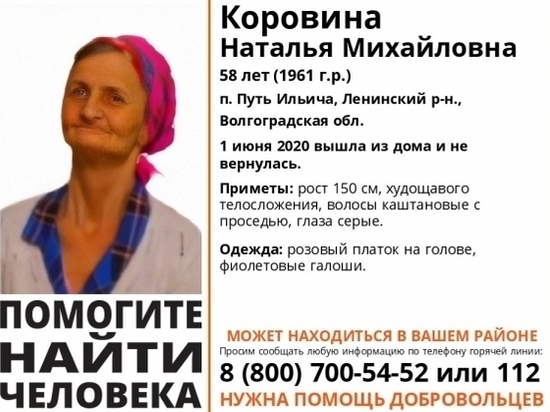 В Волгоградской области почти две недели ищут 58-летнюю женщину