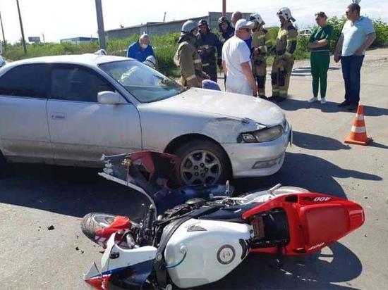 В Абакане пострадал в аварии мотоциклист