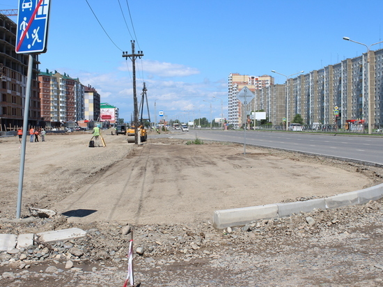 В Абакане реконструируют улицу Некрасова со стороны района Арбан