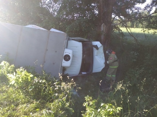 В Орловской области перевернулся грузовой автомобиль