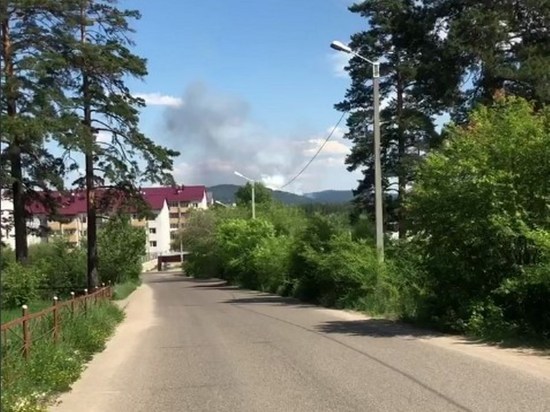 Лес загорелся возле Песчанки в Чите