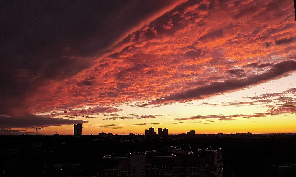 Чарующее небо города: рязанцы сфотографировали красивый закат
