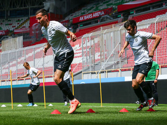Игроки «Рубина» провели первую в этом году тренировку на «Ак Барс Арене»