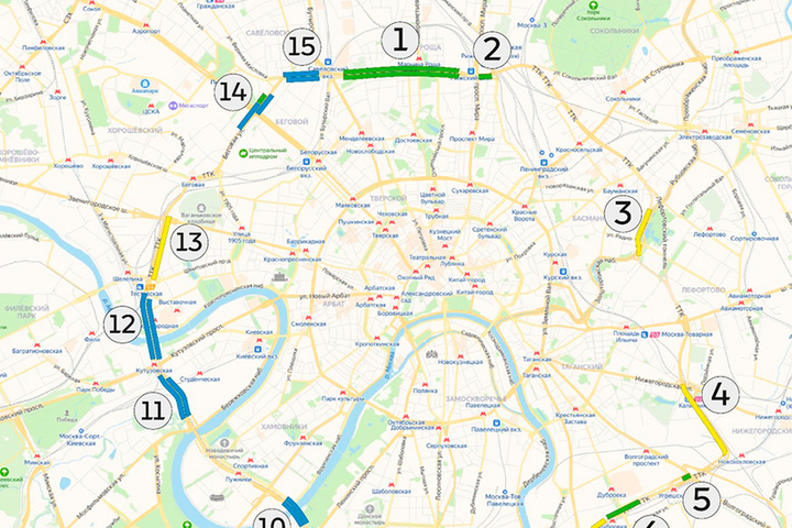 Третье транспортное кольцо на карте москвы схема