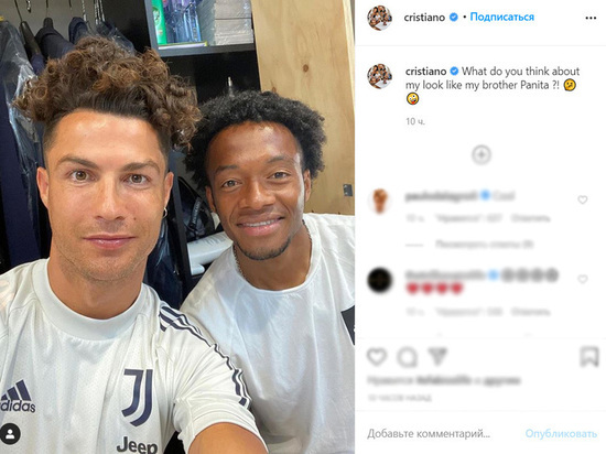Над причёской Роналду посмеялись подписчики в Instagram