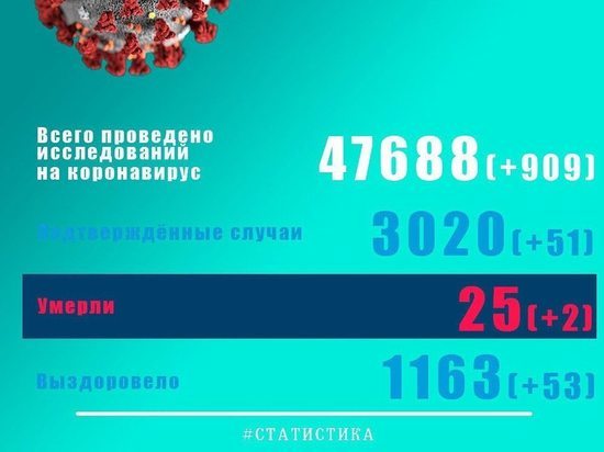 Коронавирусная статистика в Псковской области - 51 заболевший за сутки