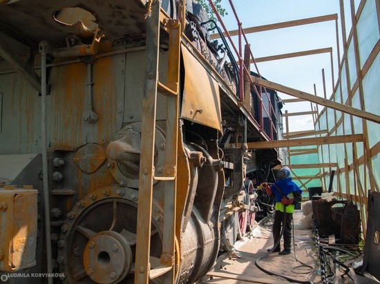Ремонт паровоза на петрозаводском вокзале закончат к концу июля