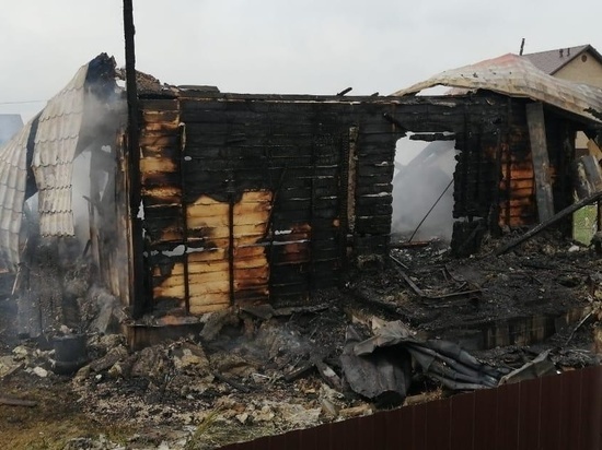Жилой дом сгорел дотла под Калугой