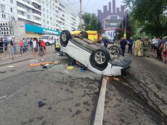 «День акробатики»: за воскресенье в Красноярске случились три аварии с «перевертышами»