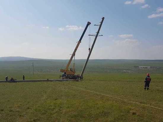Новые ЛФП поставили в Забайкальске на месте обрушенных ветром