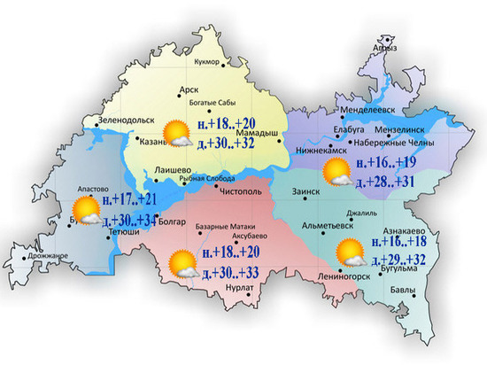 Гидрометцентр РТ обещает в Татарстане +34