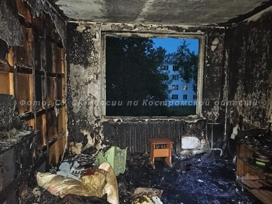 Муж не сумел спасти пожилую костромичку при пожаре в Волгореченске