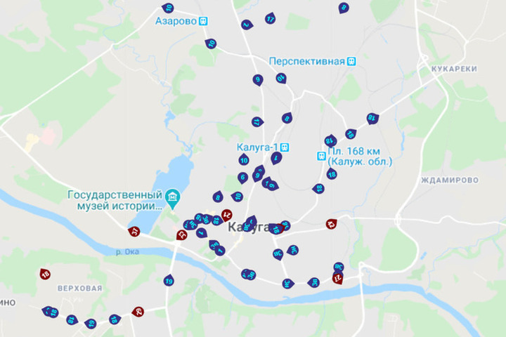 Карта движения общественного транспорта калуга онлайн в реальном