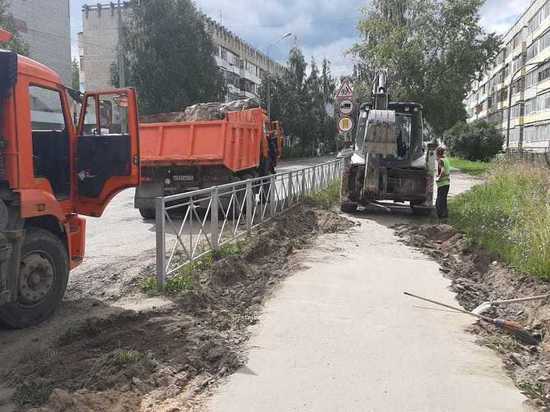 В Йошкар-Оле начался ремонт пешеходной зоны ул. Подольских Курсантов