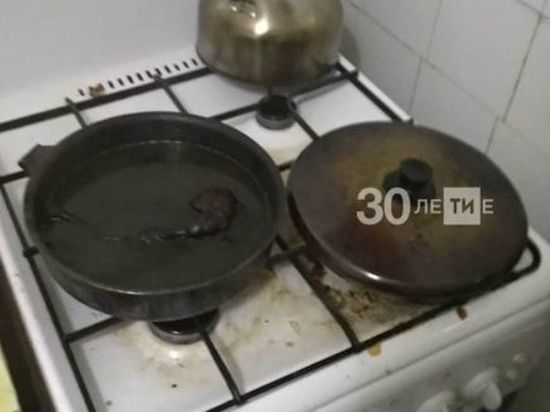 В Казани мужчина едва не погиб из-за оставленной на плите сковороды
