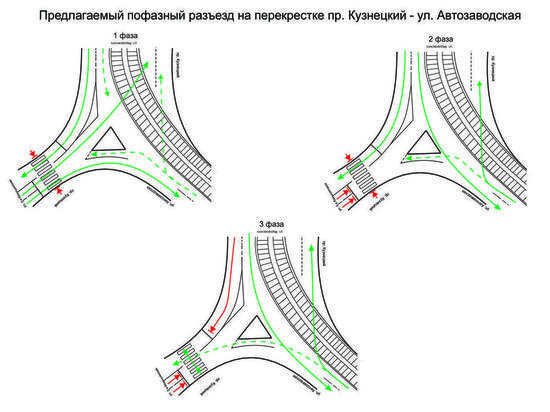 Оживленный перекресток в Кемерове изменил схему проезда
