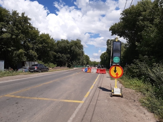 В Ряжске организовали реверсивное движение из-за ремонта моста