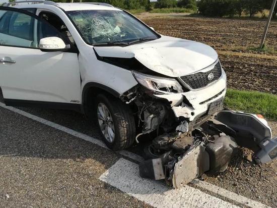 На Кубани мопедист погиб в аварии с автомобилем «KIA»