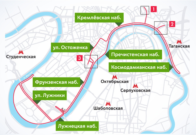 Что сегодня перекроют в москве карта