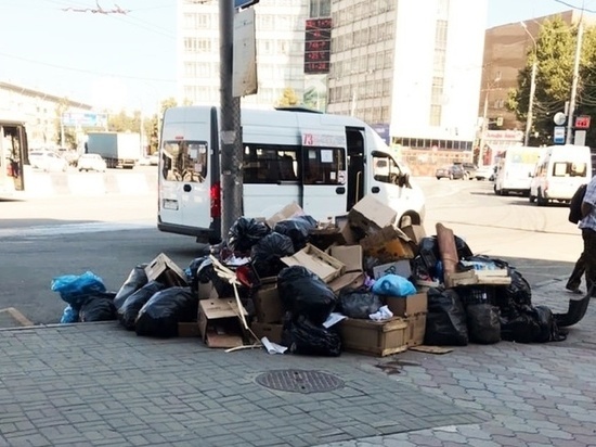 Куча мусора на площади Калинина в Новосибирске оказалась бессмертной
