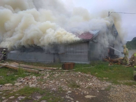 В Ивановской области загоревшиеся сараи тушили 19 человек