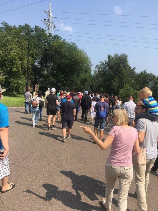 Красноярцы вышли на митинг в поддержку Хабаровска