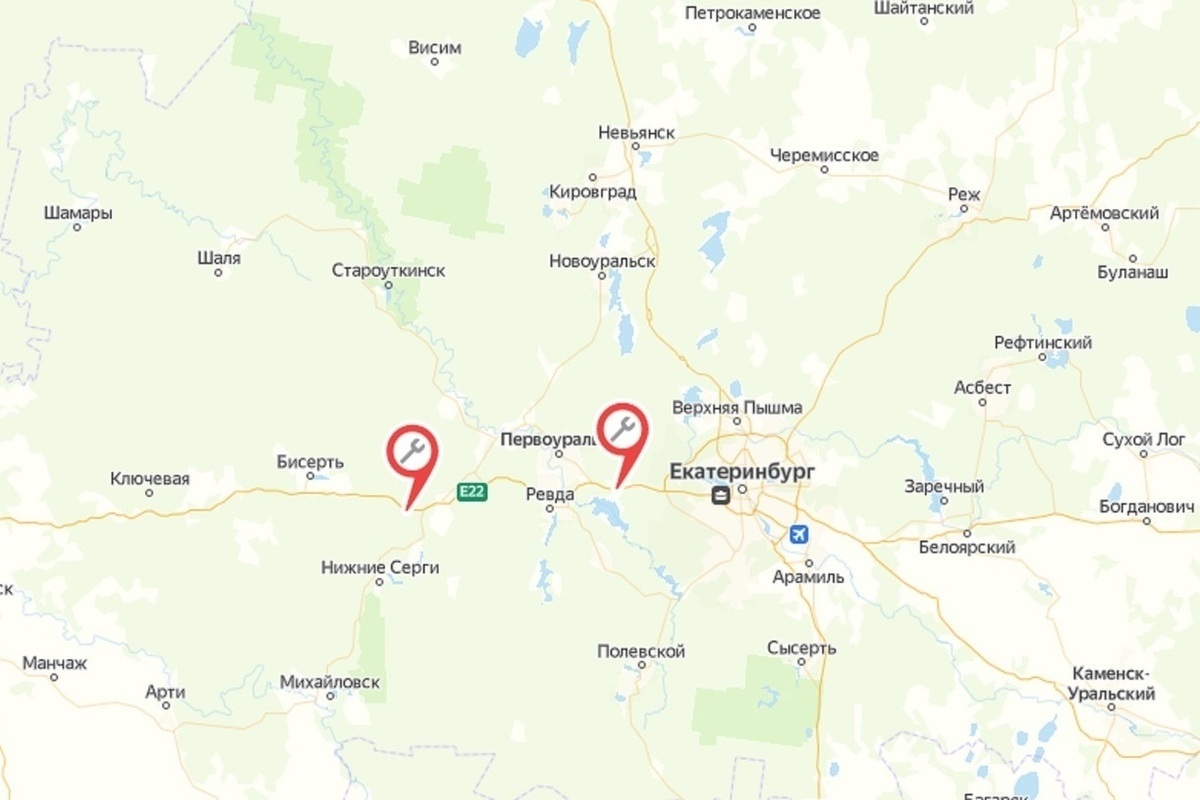 Карта от екатеринбурга до перми