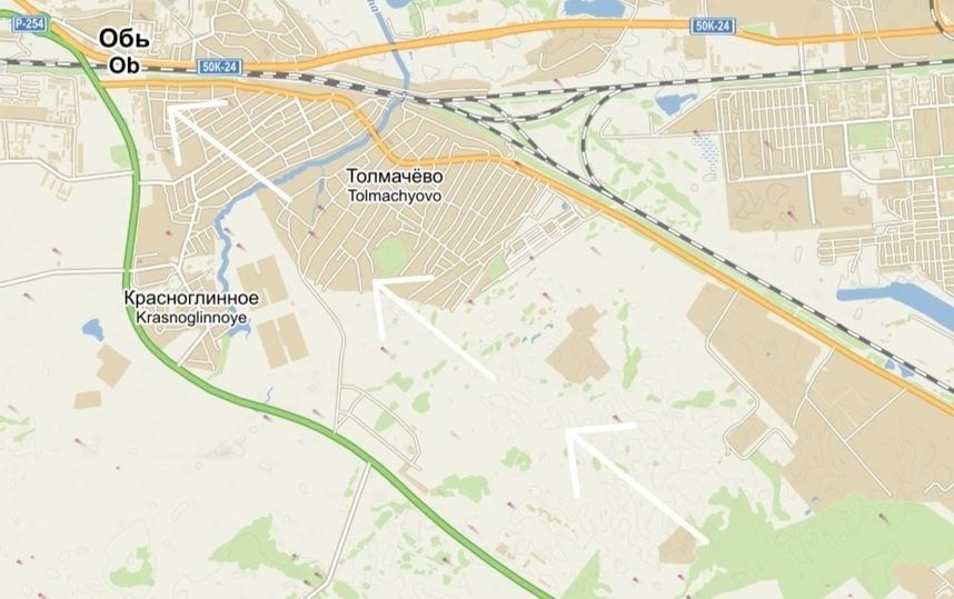 Курск толмачево карта