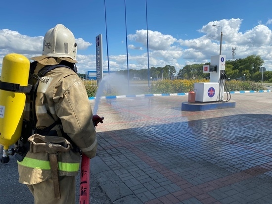 Пожар на АЗС в Курской области оказался учениями пожарных