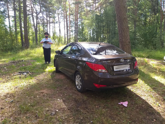 Угнанный Hyundai Solaris нашли в лесу под Псковом