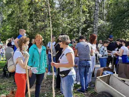 Новосибирцы высадили сотню новых деревьев в парке «Березовая роща»
