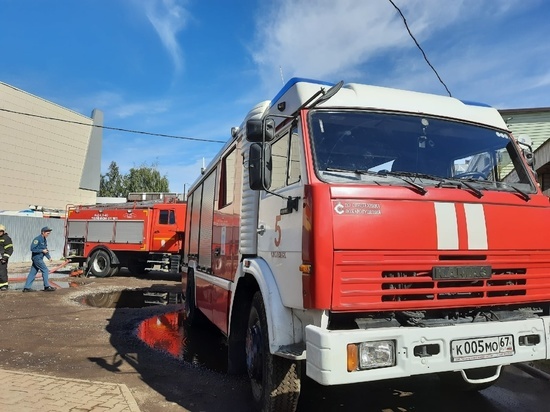Как был ликвидирован пожар на Краснинском шоссе в Смоленске