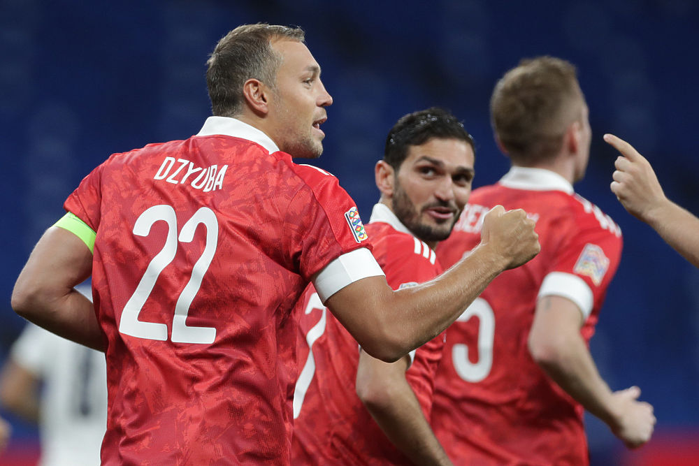 Дзюба вернулся в сборную с дублем в матче Лиги наций: Россия — Сербия 3:1