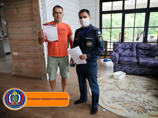 Ивановским погорельцам установили пожарный извещатель