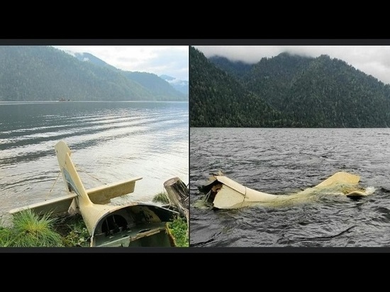 Хвост пропавшего 14 лет назад самолета всплыл на Телецком озере