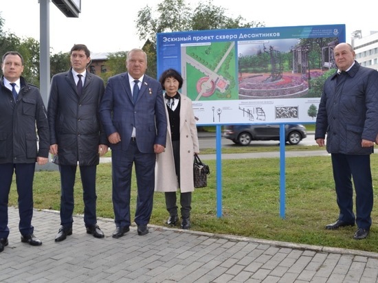 Герой России Владимир Шаманов прибыл в Барнаул, чтобы посетить заложенный сквер Десантников