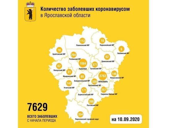В Ярославской области еще 45 человек заболели COVID-19