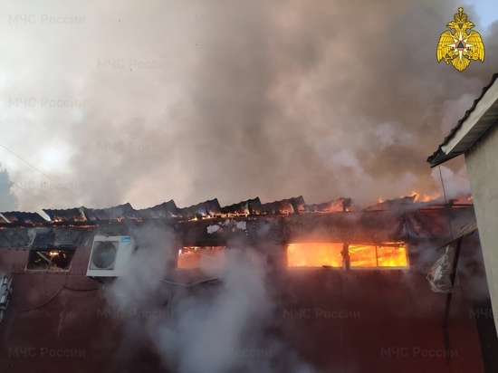 В Калуге сгорел магазин