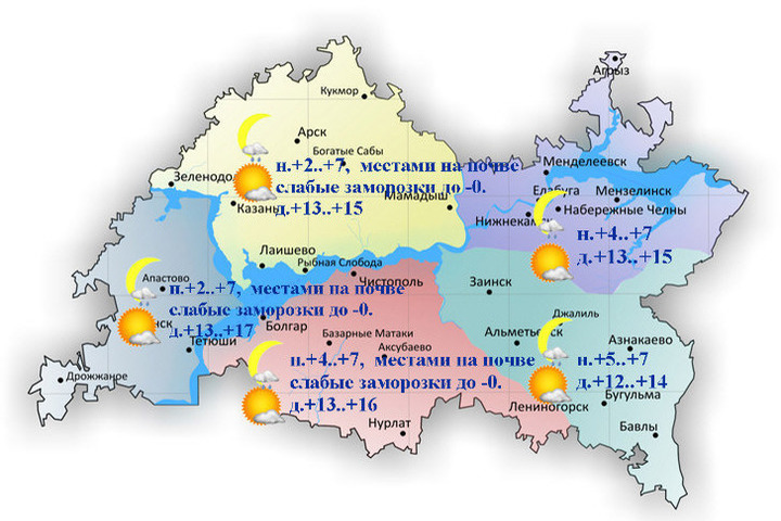 Карта осадков в татарстане