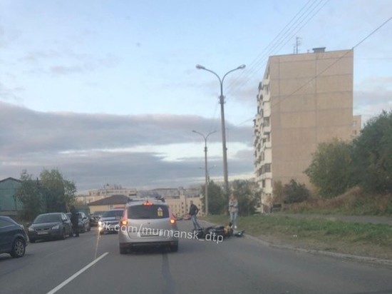 На улице Капитана Орликовой произошло ДТП с мотоциклистом