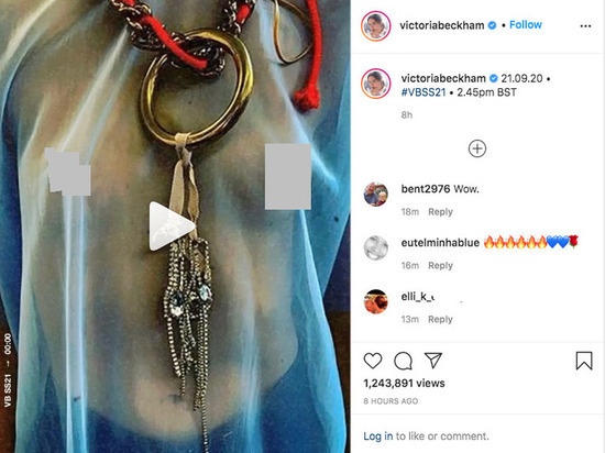 Викторию Бэкхем поклонники осудили за “обнаженку” в Instagram