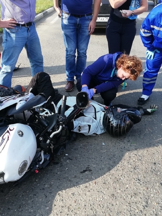 В Ярославле произошло еще одно ДТП с мотоциклистом