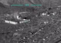 Министерство обороны Азербайджана опубликовало новое видео удара турецкого средневысотного ударного дрона Bayraktar TB2 по складу боеприпасов в Армении