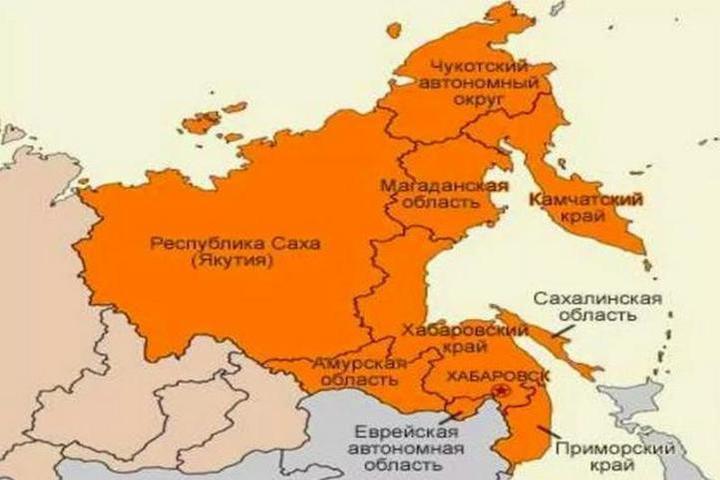 На территории дальнего востока автономию имеют. Дальневосточный федеральный округ на карте на карте России. Границы дальнего Востока на карте. Дальний Восток с кем граничит карта. Дальний Восток на карте границы региона.
