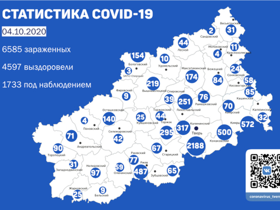В 18 районах Тверской области обнаружили пациентов с коронавирусом