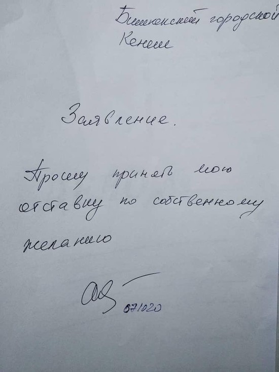 Мэр Бишкека ушел в отставку