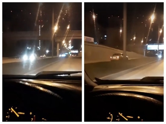 На Ипподромской магистрали Новосибирска автомобиль пронесся по встречке
