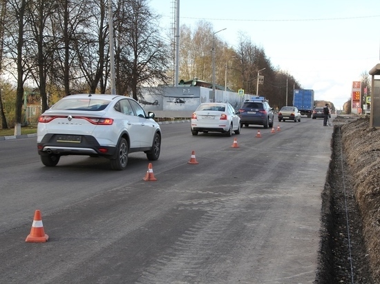 В Туле начали ремонтировать Московское шоссе